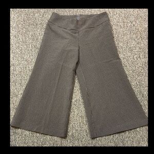 Vintage Star City Brown Checkered Wide-Leg Pants Size 7